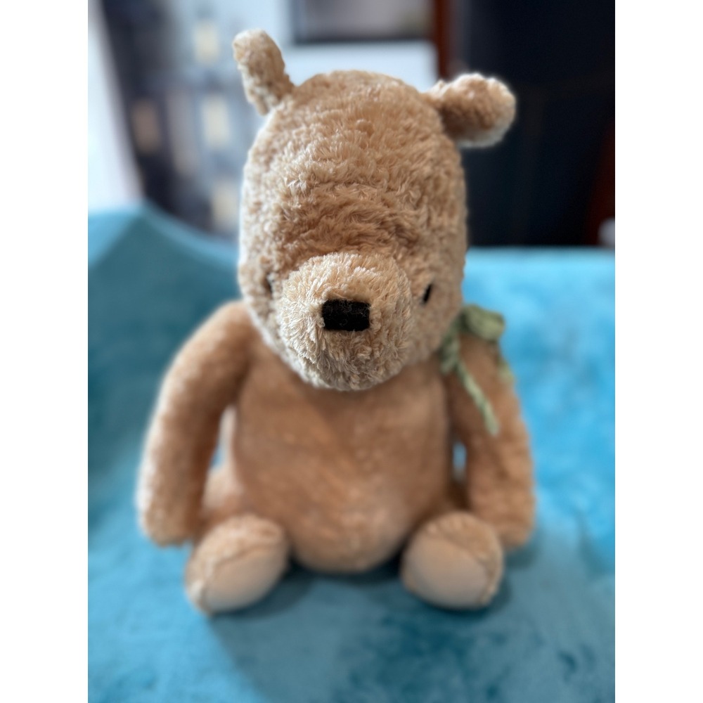 Disney‎ Classic Pooh Plush Winnie the Pooh Sherpa Bear Vintage Style 18 Inch Tan